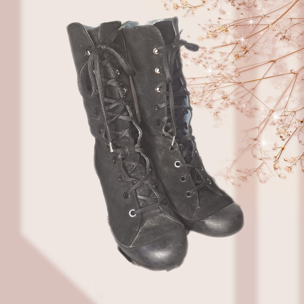 Camper Lace Up Leather/Suede Boots